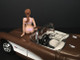 September Bikini Calendar Girl Figurine 1/18 Scale Models American Diorama 38173