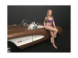 July Bikini Calendar Girl Figurine 1/24 Scale Models American Diorama 38271