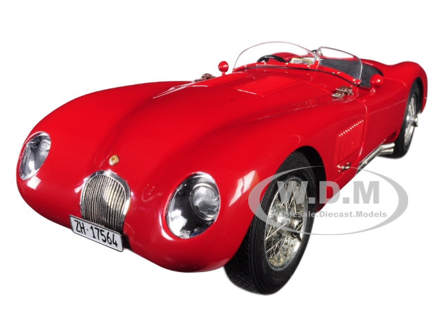 1952 Jaguar C-Type XKC 023 Red Limited Edition 1000 pieces Worldwide 1/18 Diecast Model Car CMC 193