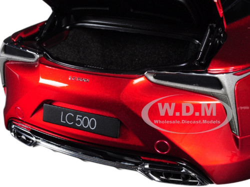Lexus LC500 métallique rouge avec Dark rose intérieur 1/18 Voiture Modèle par AUTOART 78873 