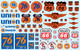 Phillips 66 Union 76 Trucking Decals 1/25 Scale Models AMT MKA032