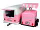 Volkswagen T1 Delivery Van Ice-Cream Trailer Pink White Ice-Cream Shop 1/24 Diecast Model Car Motormax 79672
