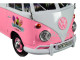 Volkswagen T1 Delivery Van Ice-Cream Trailer Pink White Ice-Cream Shop 1/24 Diecast Model Car Motormax 79672