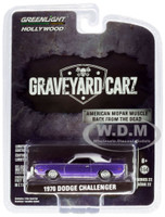 1970 Dodge Challenger Purple White Top Graveyard Carz 2012 TV Series Season 5 Chally vs Chally Hollywood Series 22 1/64 Diecast Model Car Greenlight 44820 F