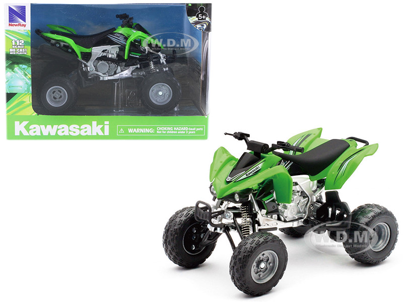 Kawasaki KFX 450R ATV Green 1/12 Motorcycle Model New Ray