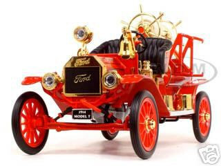 1914 Ford Model T Fire Engine Red 1/18 Diecast Model Car Road Signature 20038