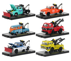 Auto Tow Trucks 6 piece Set Release 52 DISPLAY CASES 1/64 Diecast Model Cars M2 Machines 32500-52