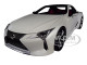Lexus LC500 Metallic White Dark Rose Interior Carbon Top 1/18 Model Car Autoart 78872