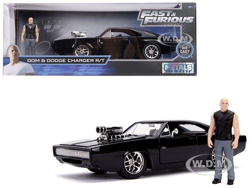New 2019 Collectors 1:24 Fast &  Furious Dom’s 69 Dodge Charger Black Chrome New