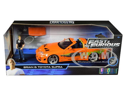 Fast /& Furious Brian /& Toyota Supra 1-24 Diecast Opening Parts New Jada 30738