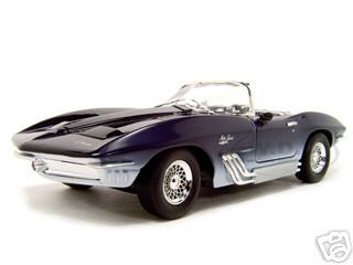 1961 Chevrolet Corvette Mako Shark Blue 1/18 Diecast Car Model Motormax 73102