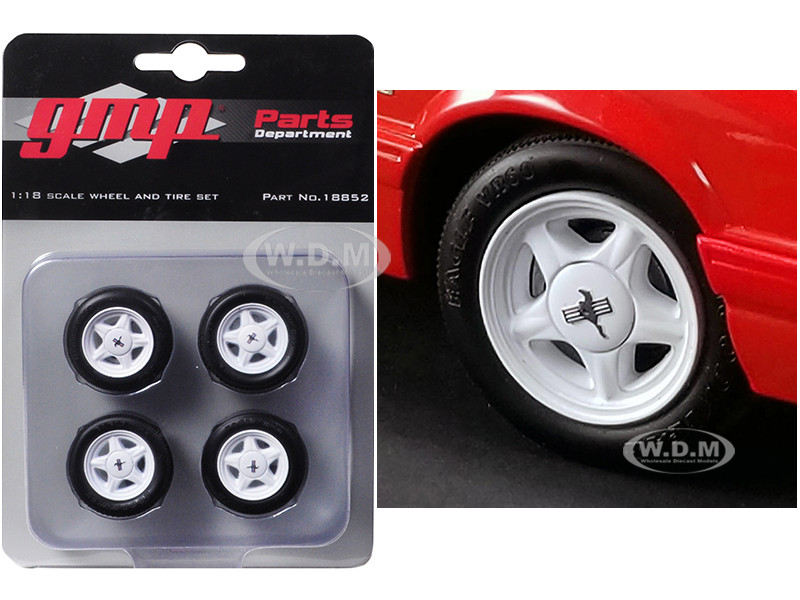 Pony Wheels Tires Set 4 pieces 1992 Ford Mustang LX 1/18 GMP 18852