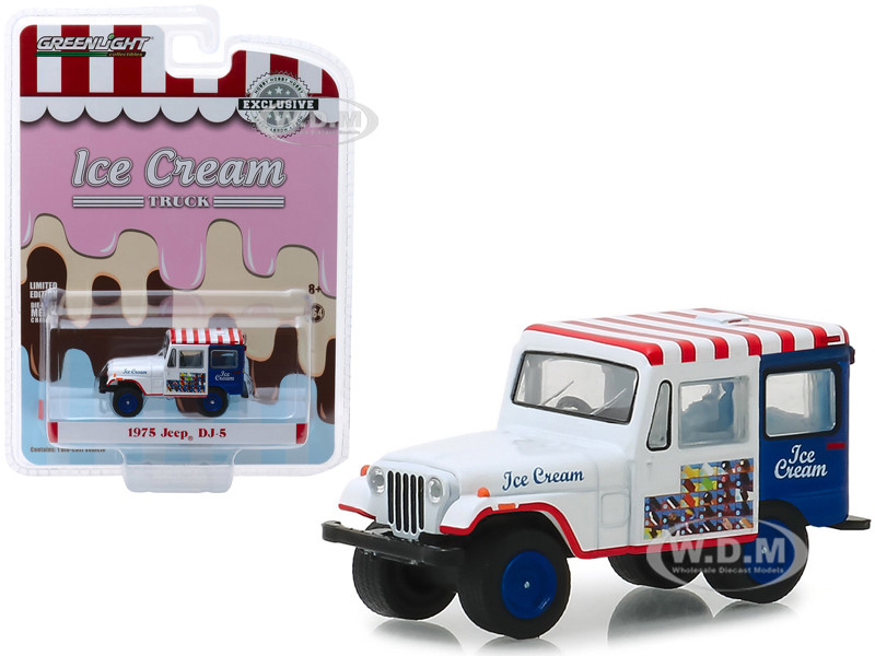 1975 Jeep DJ 5 Ice Cream Truck Hobby Exclusive 1 64 Diecast Model Car Greenlight 30005