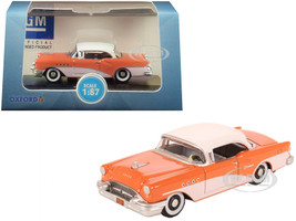1955 Buick Century Coral Polo White 1/87 HO Scale Diecast Model Car Oxford Diecast 87BC55002