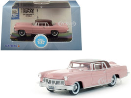 1956 Lincoln Continental Mark II Pink Dubonnet Red Top 1/87 HO Scale Diecast Model Car Oxford Diecast 87LC56002