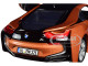 2018 BMW i8 Coupe Metallic Orange Black Top 1/24 Diecast Model Car Motormax 79359