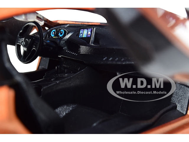 2018 BMW i8 Coupe Metallic Orange Black Top 1/24 Diecast Model Car