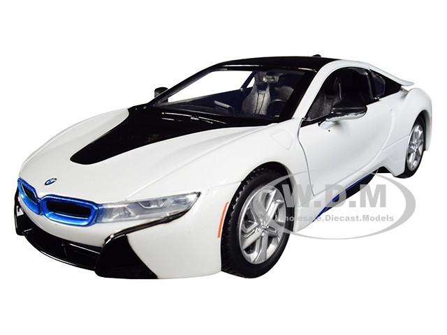 BMW I8 COUPE 1:24 Scale Diecast Model Toy Car Die Cast Miniature I 8 White 