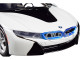 2018 BMW i8 Coupe Metallic White Black Top 1/24 Diecast Model Car Motormax 79359