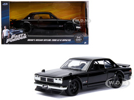 Brian's Nissan Skyline 2000 GT-R KPGC10 Black Fast & Furious Movie 1/32 Diecast Model Car Jada 99602