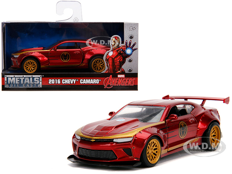 2016 Chevrolet Camaro "Iron Man" Theme "Marvel" Series 1/32 Diecast Model Car by Jada
