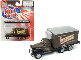 1941 1946 Chevrolet Box Reefer Refrigerated Truck Hudepohl Beer Brown 1/87 HO Scale Model Classic Metal Works 30506