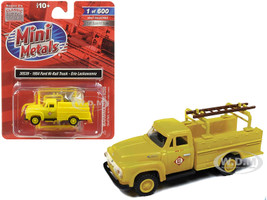 1954 Ford Hi-Rail Truck Erie Lackawanna Yellow with Accessories 1/87 HO Scale Model Classic Metal Works 30539