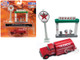 1960 Ford Tank Truck Red Service Gas Station Texaco 1/87 HO Scale Model Classic Metal Works 40002