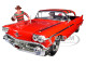 1958 Cadillac Series 62 Red Freddy Krueger Diecast Figure A Nightmare on Elm Street Movie 1/24 Diecast Model Car Jada 31102