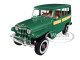 1955 Willys Jeep Station Wagon Green Yellow Stripes 1/18 Diecast Model Car Road Signature 92858