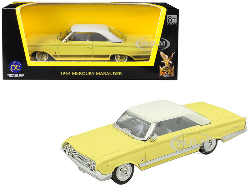 1964 Mercury Marauder Yellow White Top 1/43 Diecast Model Car Road Signature 94250