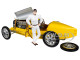 Bugatti T35 #58 Grand Prix Yellow Livery Female Racer Figurine Limited Edition 600 pieces Worldwide 1/18 Diecast Model Car CMC 100B017