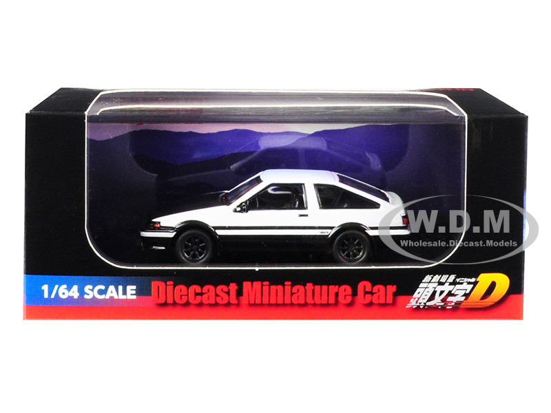 Toyota Sprinter Trueno Ae86 White Black Bottom Carbon Hood Initial D 16 Movie 1 64 Diecast