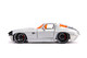 1963 Chevrolet Corvette Sting Ray Raw Metal Black Stripe LOPRO Lifestyle Jada 20th Anniversary 1/24 Diecast Model Car Jada 31079