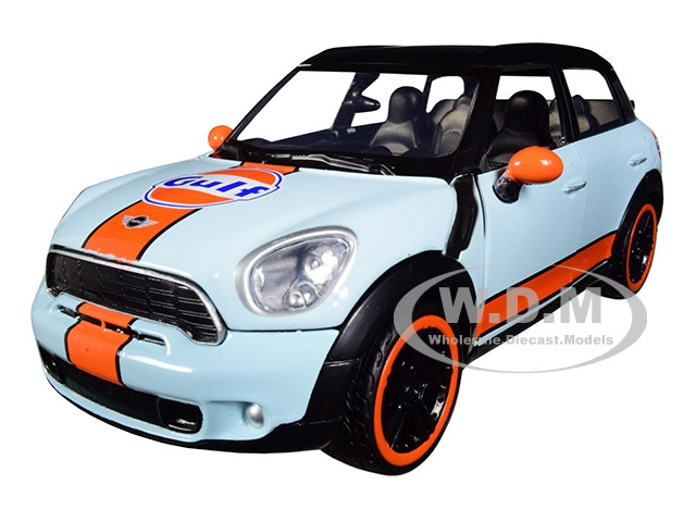Mini Cooper S Countryman Gulf Livery Light Blue Orange Stripe
