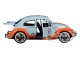 1966 Volkswagen Beetle #48 Gulf Livery Light Blue Orange Stripe 1/24 Diecast Model Car Motormax 79655