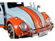 1966 Volkswagen Beetle #48 Gulf Livery Light Blue Orange Stripe 1/24 Diecast Model Car Motormax 79655