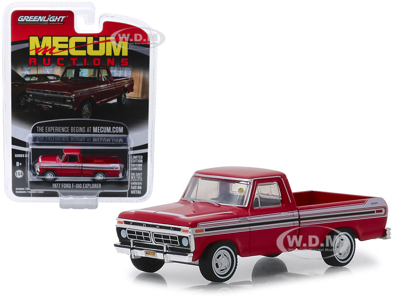 1977 Ford F 100 Explorer Pickup Truck Red With White Stripes Kissimmee 2018 Mecum Auctions Collector Cars Series 3 1 64 Diecast Model Car By