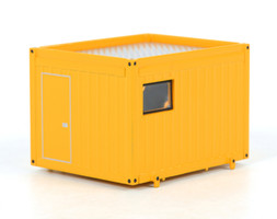 Ballast Trailer 10ft Container Yellow WSI Premium Line 1/50 Diecast Model WSI Models 04-1008
