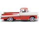 1957 Dodge D100 Sweptside Pickup Truck Tropical Coral Glacier White 1/87 HO Scale Diecast Model Car Oxford Diecast 87DP57001