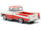 1957 Dodge D100 Sweptside Pickup Truck Tropical Coral Glacier White 1/87 HO Scale Diecast Model Car Oxford Diecast 87DP57001