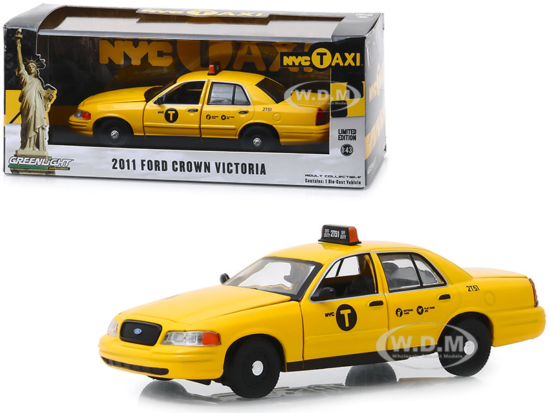 gelbes New York Taxi NYC Cadilac DeVille Blechmodell Metall Modell Oldtimer Auto 