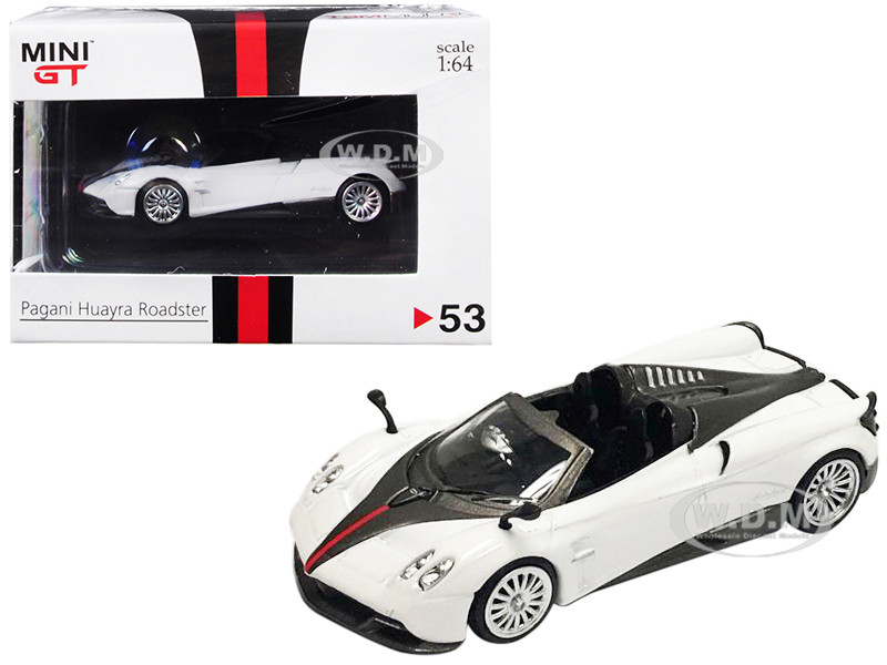 Pagani Huayra Roadster RHD Right Hand Drive White Hong Kong Exclusive 1/64 Diecast Model Car True Scale Miniatures MGT00053