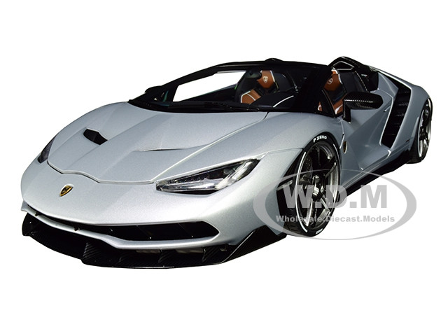 Lamborghini Centenario Roadster Argento Centenario Matt Metallic Silver 1 18 Model Car Autoart