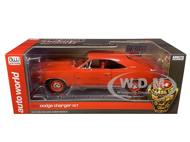 1969 Dodge Charger R T Charger Red With Red Interior Class Of 1969 Limited Edition To 1 002 Pieces Worldwide 1 18 Diecast Model Car By Autoworld