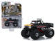 1975 Ford F-250 Monster Truck Earthquake Black with Flames Kings of Crunch Series 4 1/64 Diecast Model Car Greenlight 49040 B