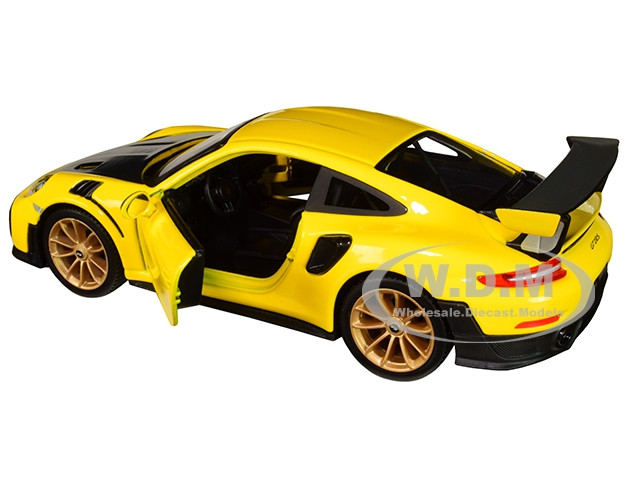 PORSCHE 911 GT2  1:32 Car Metal Model Die Cast Models Diecast Miniature Yellow 