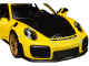 Porsche 911 GT2 RS Yellow Carbon Hood 1/24 Diecast Model Car Maisto 31523