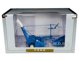 Ford 680 Forage Harvester with Hay Head Corn Head Blue Classic Series 1/16 Diecast Model SpecCast ZJD1837
