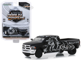 2018 RAM 3500 Laramie Dually Pickup Truck Bully Dog Black Dually Drivers Series 1 1/64 Diecast Model Car Greenlight 46010 E
